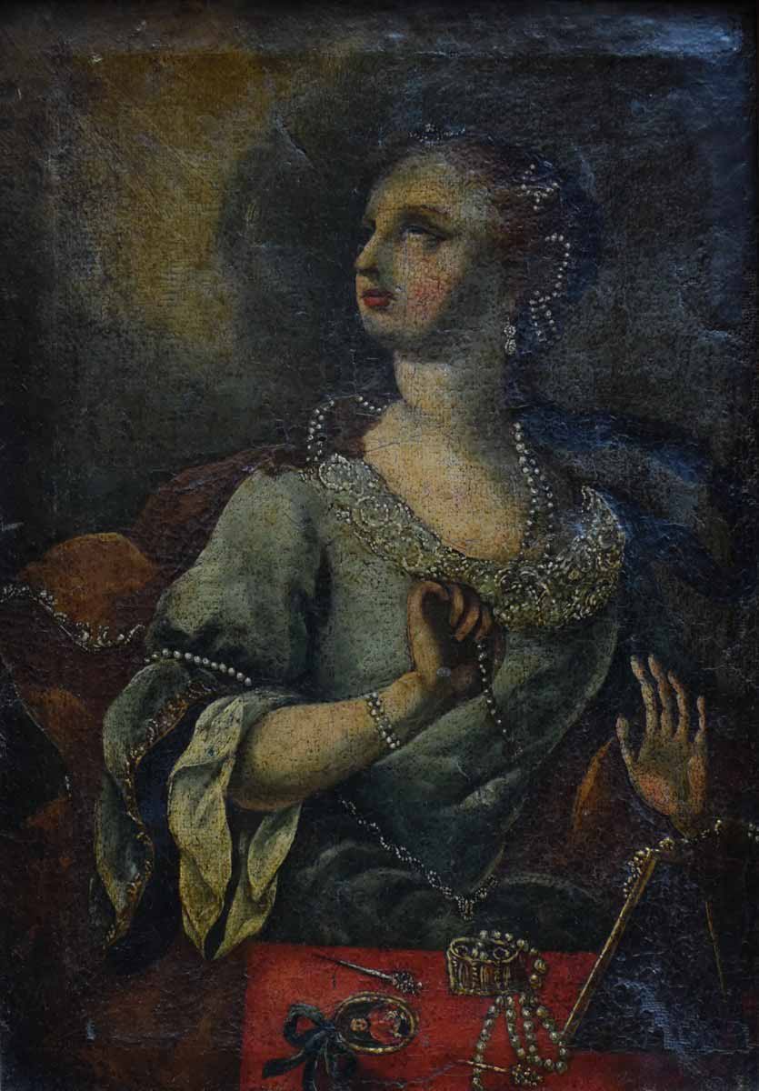 Středoevropský malíř 1. poloviny 18. století - Portrét dámy se šperky