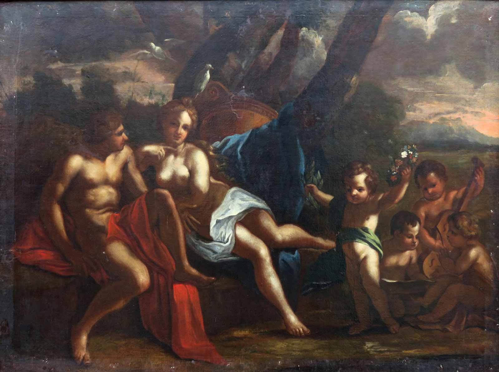 Středoevropský malíř kolem 1700 - Venuše a Adonis